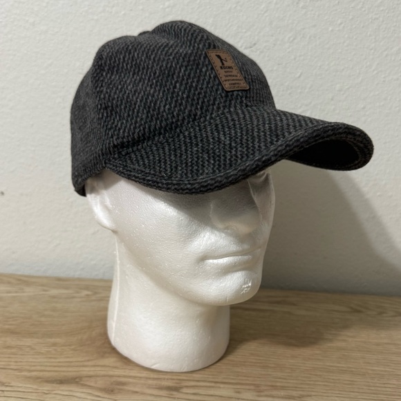 Ediko Succest Gray Woven Hat‎ Ear Flaps Adjustable Strap Back Baseball Golf Cap - Picture 1 of 9